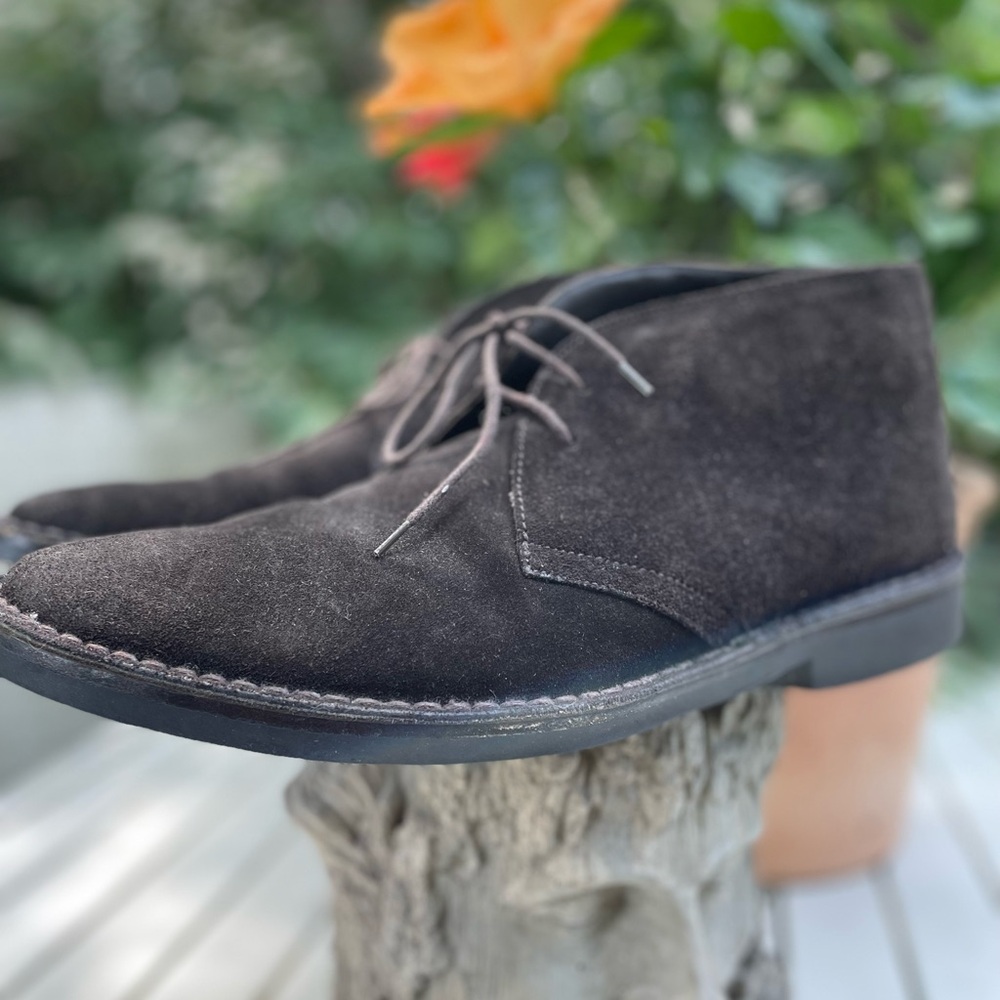 Prada Men's Chukka Boots - Dark Brown Suede - Picture 2 of 6